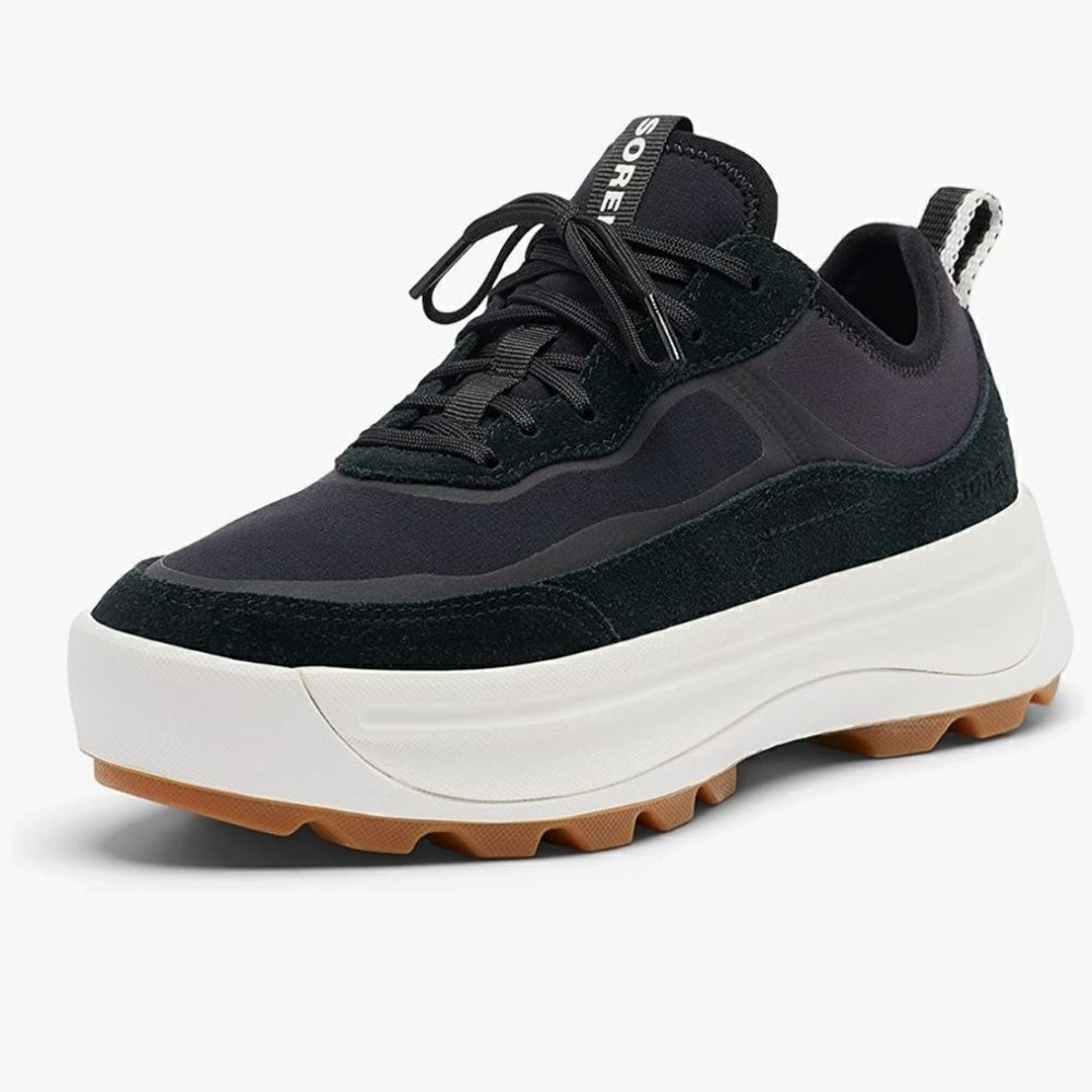 Sorel Ona 503 Black Leather Everyday Low Top Platform Lace-up Sporty Sneakers 10 - Picture 9 of 9